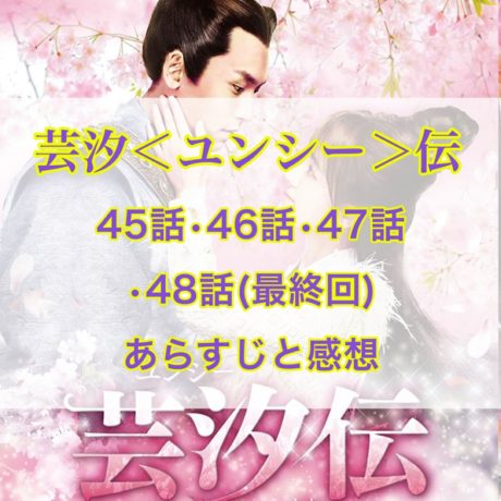 芸汐＜ユンシー＞伝　45話・46話・47話・48話(最終回)　あらすじと感想